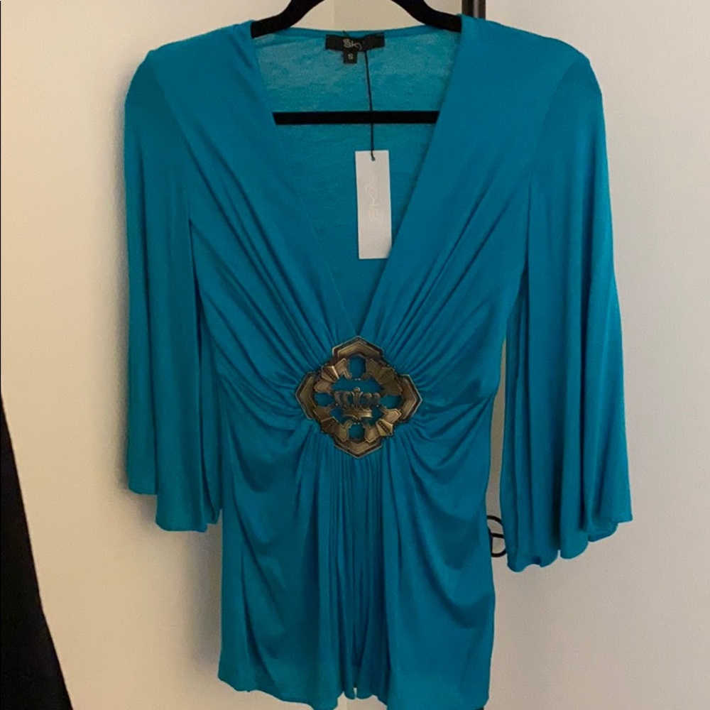 Sky Women’s Sexy low cut  • Turquoise Blue • Small